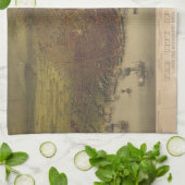 De stad New Orleans Louisiana vanaf 1885 Theedoek (Gevouwen)