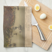 De stad New Orleans Louisiana vanaf 1885 Theedoek (Quarter Fold)