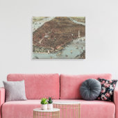 De stad New York | 1883 (kleurenlithograaf) Canvas Afdruk (Insitu (Woonkamer))