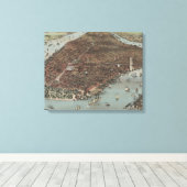 De stad New York | 1883 (kleurenlithograaf) Canvas Afdruk (Insitu (Houten vloer))