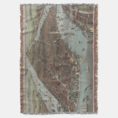 De stad New York | 1883 (kleurenlithograaf) Deken (Voorkant Verticaal)