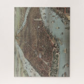 De stad New York | 1883 (kleurenlithograaf) Legpuzzel (Verticaal)