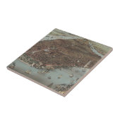 De stad New York | 1883 (kleurenlithograaf) Tegeltje (Zijkant)