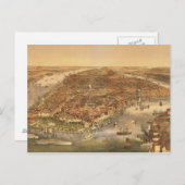 De stad New York, 18 Briefkaart (Voorkant / Achterkant)