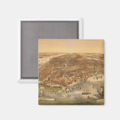 De stad New York, 18 Magneet (Voorkant / Achterkant)