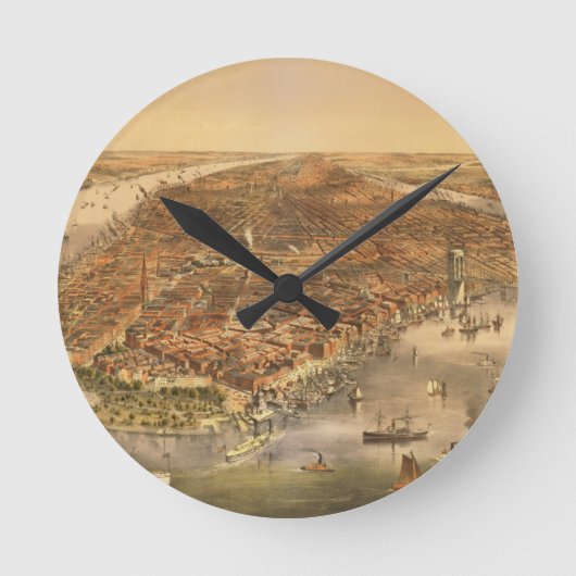 De stad New York, 18 Ronde Klok (Voorkant)