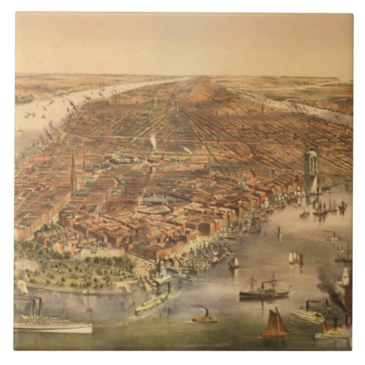 De stad New York, 18 Tegeltje (Voorkant)