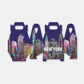 De stad New York in graffiti Bedankdoosjes (Uitgevouwen)