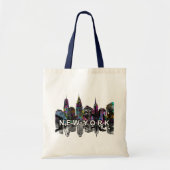 De stad New York in graffiti Tote Bag (Voorkant)