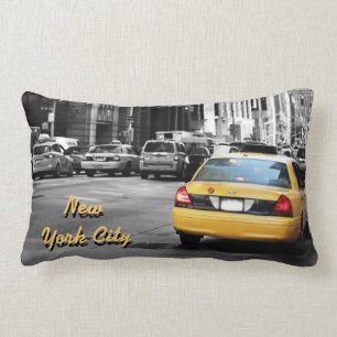 De stad New york straatgele taxi Kussen