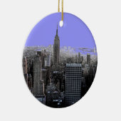 De stad New York voor in de kerstboom Keramisch Ornament (Rechts)