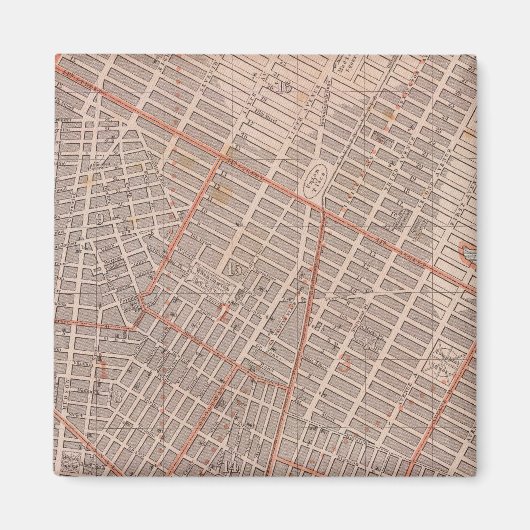 De stad NY Atlas Map Magneet (Voorkant)