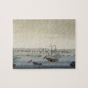 De stad Paramaribo (kleurengravure) Legpuzzel