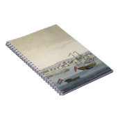 De stad Paramaribo (kleurengravure) Notitieboek (Rechterzijde)