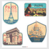 De stad Parijs Frankrijk is mijn trotse thuisstad  Sticker (Vel)