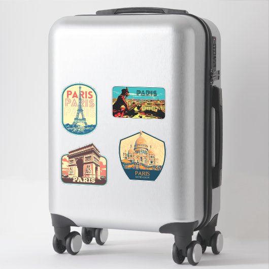 De stad Parijs Frankrijk is mijn trotse thuisstad  Sticker (Koffer)