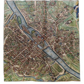 De stad Parijs is oud Douchegordijn (Voorkant)