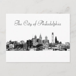 De stad Philadelphia Briefkaart