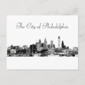 De stad Philadelphia Briefkaart (Voorkant)