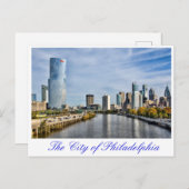 De stad Philadelphia Briefkaart (Voorkant / Achterkant)
