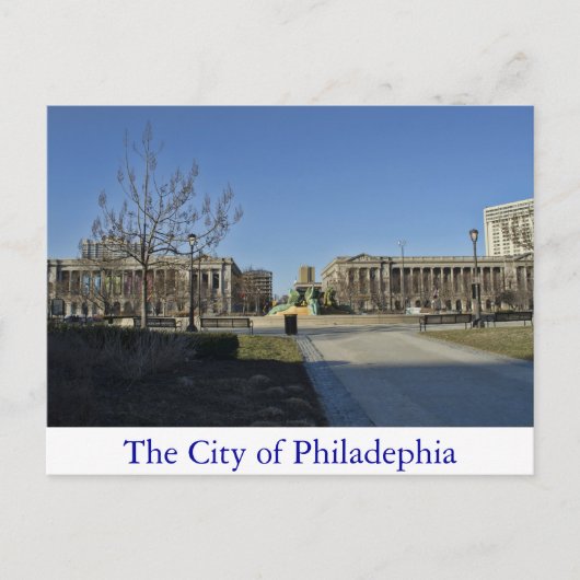 De stad Philadelphia Briefkaart (Voorkant)