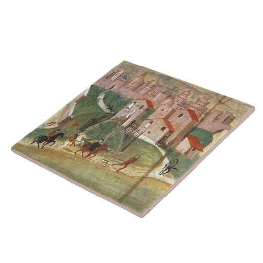 De stad Prato (fresco) Tegeltje (Zijkant)