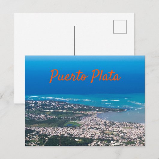 De stad Puerto Plata Briefkaart (Voorkant / Achterkant)
