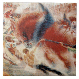 De stad rijst tegeltje