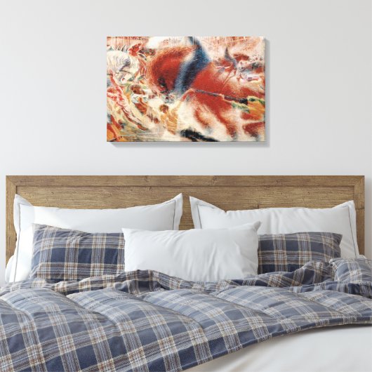 De stad Rises (door Umberto Boccioni) Canvas Afdruk (Insitu (Slaapkamer))