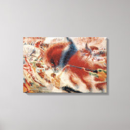 De stad Rises (door Umberto Boccioni) Canvas Afdruk