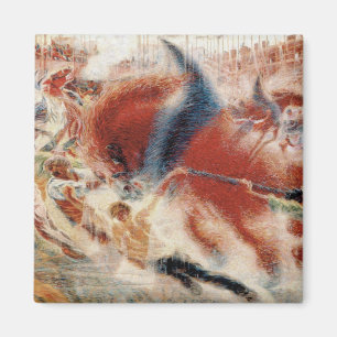 De stad Rises (door Umberto Boccioni) Magneet