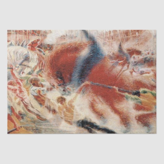 De stad Rises (door Umberto Boccioni) Tissuepapier (Voorkant)