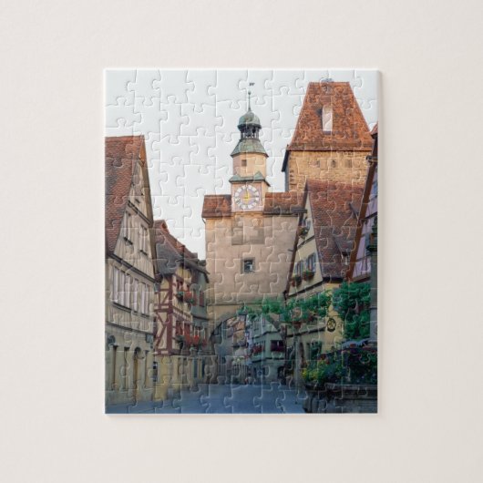 De stad Rothenburg, Duitsland Legpuzzel (Verticaal)