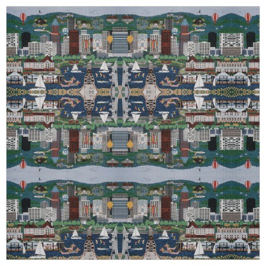 De stad Rozen ~ Portland Stof (Swatch)