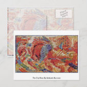 De stad ruist door Umberto Boccioni Briefkaart (Voorkant / Achterkant)