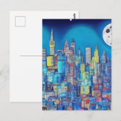 De stad 's nachts werkt alleen voor jou. briefkaart (Voorkant / Achterkant)