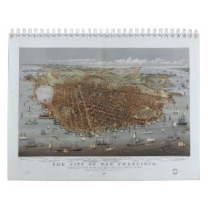 De stad San Francisco Californië uit 1878 Kalender