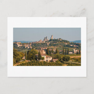 De stad San Gimignano, Toscane, Italië Briefkaart