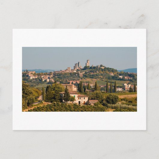 De stad San Gimignano, Toscane, Italië Briefkaart (Voorkant)
