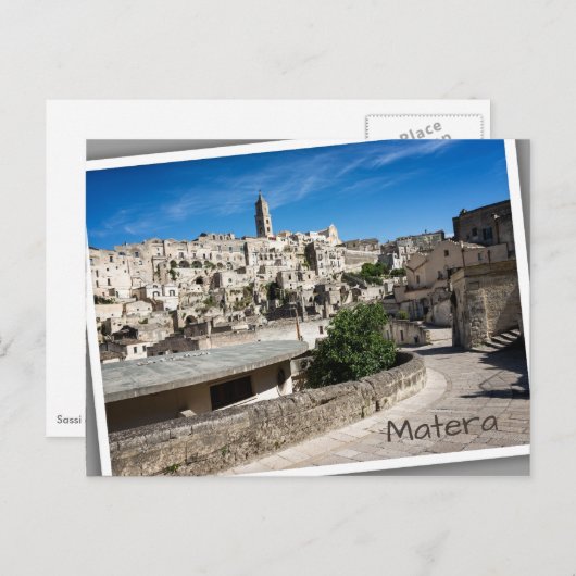 De stad Sassi di Matera Briefkaart (Voorkant / Achterkant)