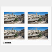 De stad Sassi di Matera Rechthoekige Sticker (Vel)