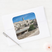 De stad Sassi di Matera Vierkante Sticker (Envelop)