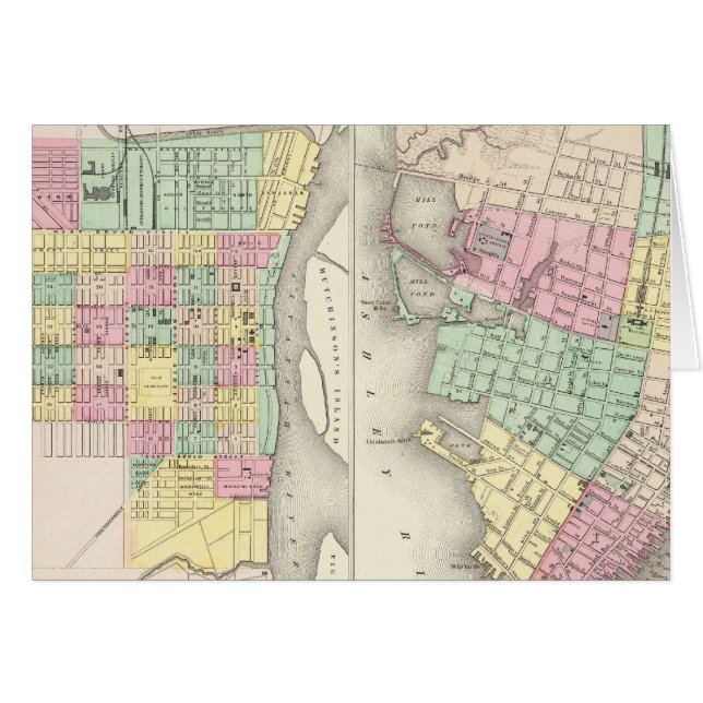 De stad Savannah Georgia (Voorkant Horizontaal)