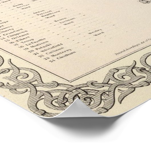 De stad Savannah Georgia Poster (Hoek)