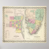 De stad Savannah Georgia Poster (Voorkant)