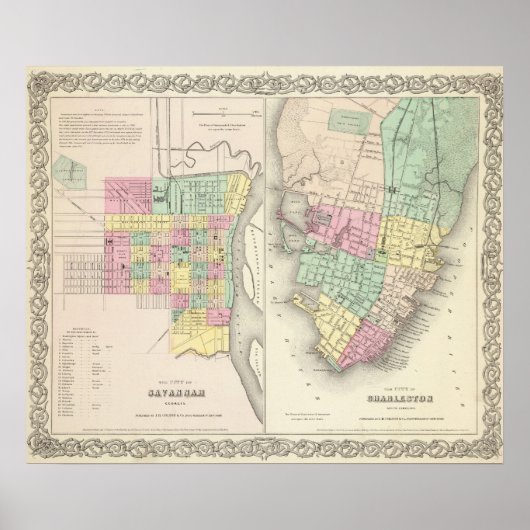 De stad Savannah Georgia Poster (Voorkant)