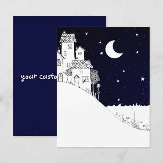 De stad Seaport - uitnodigingen en aankondigingen (Voorkant / Achterkant)