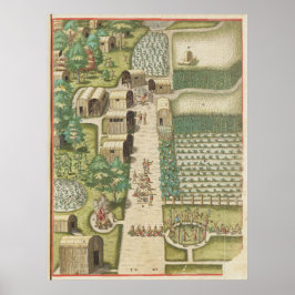De stad Secota Poster