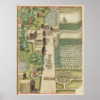 De stad Secota Poster