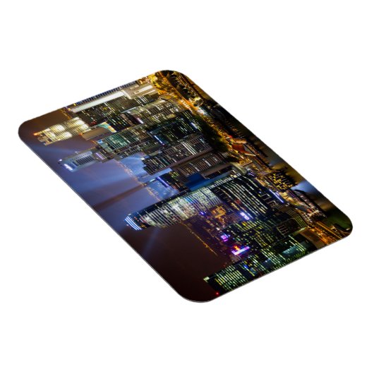 De stad Singapore 's nachts Magneet (Rechterzijde)